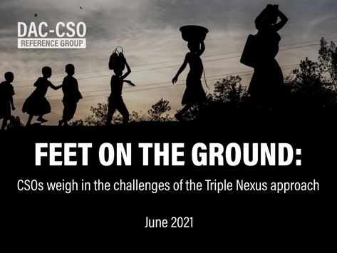 Feet on the Ground: CSOs weigh in the challenges of the Triple Nexus approach